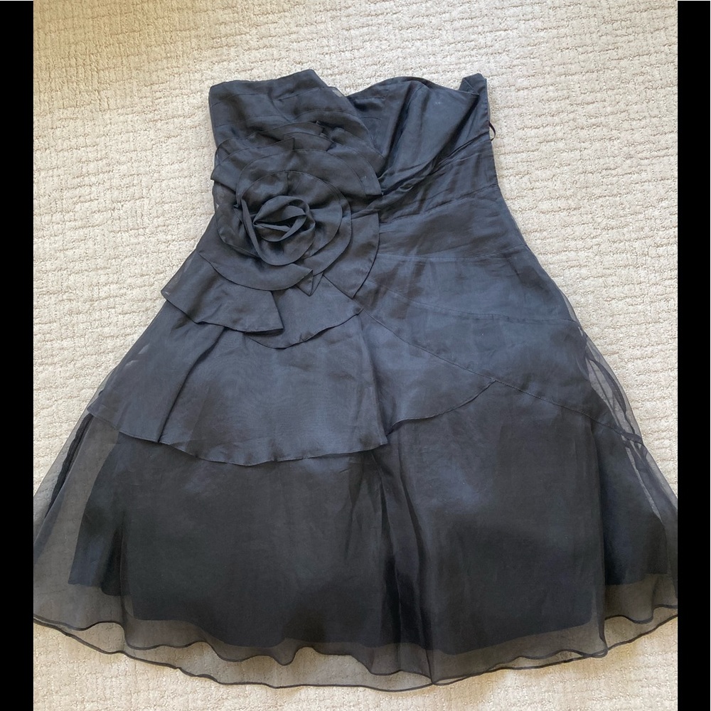 Black Silk Evening /Prom Dress by Dusk AU Size 14 US 12-10